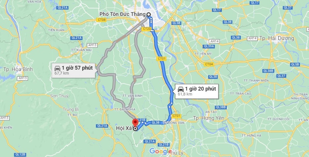 Với quãng đường khoảng hơn 60km